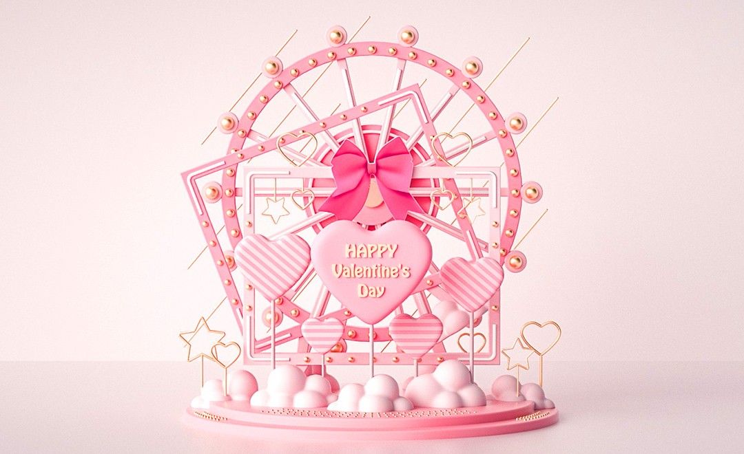 C4D+OC-浪漫情人节美陈建模渲染(上)