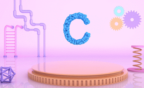 C4D+OC-字母变幻趣味动画