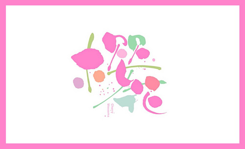 AI-「樱花」春意配色手写字体设计