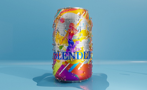 Blender-沾满水珠的易拉罐建模渲染