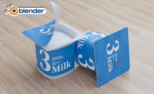 Blender-酸奶建模渲染