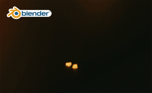 Blender-燃烧火焰logo演变动画