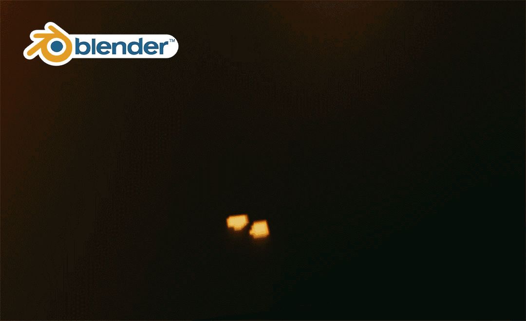 Blender-燃烧火焰logo演变动画