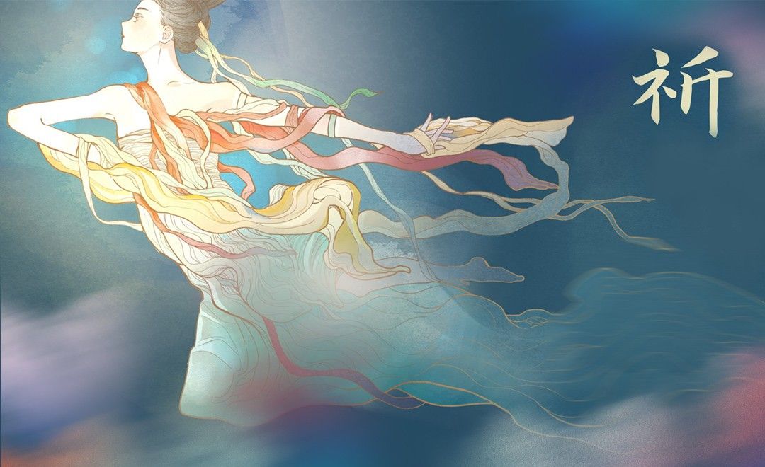 SAI-板绘国风插画-水中洛神上色