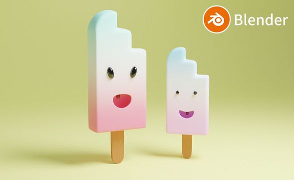 Blender-卡通冰淇淋建模渲染