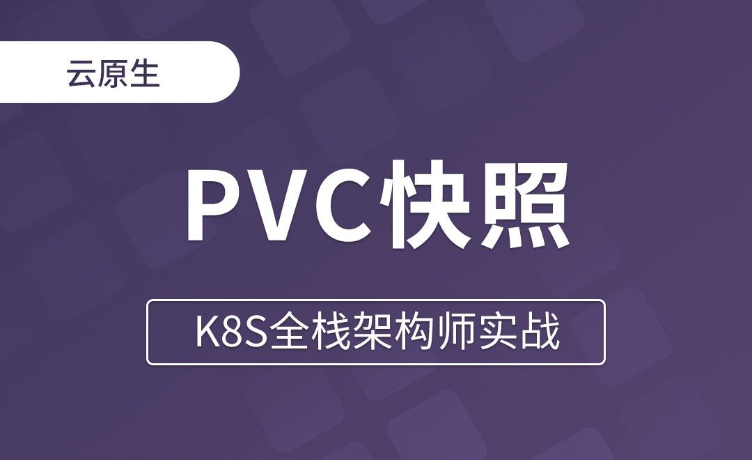【第十四章】PVC快照 - K8S全栈架构师实战