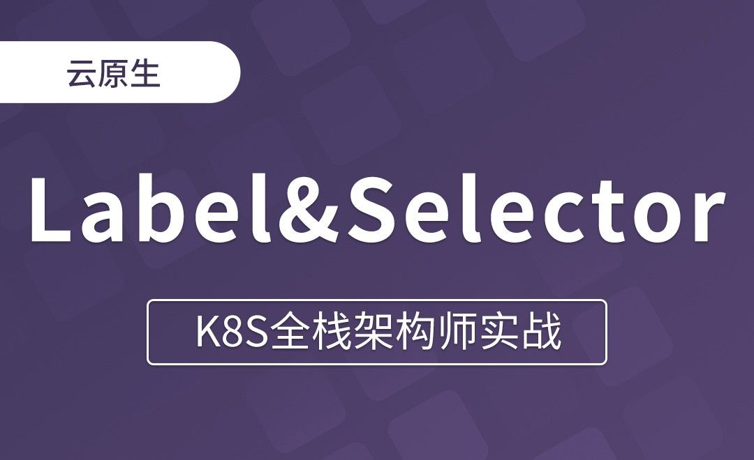 【第八章】Label&Selector - K8S全栈架构师实战