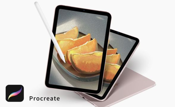 Procreate-iPad水果橙子商业插画