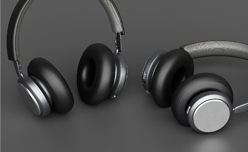  C4D+OC-黑色头戴耳机分部建模渲染
