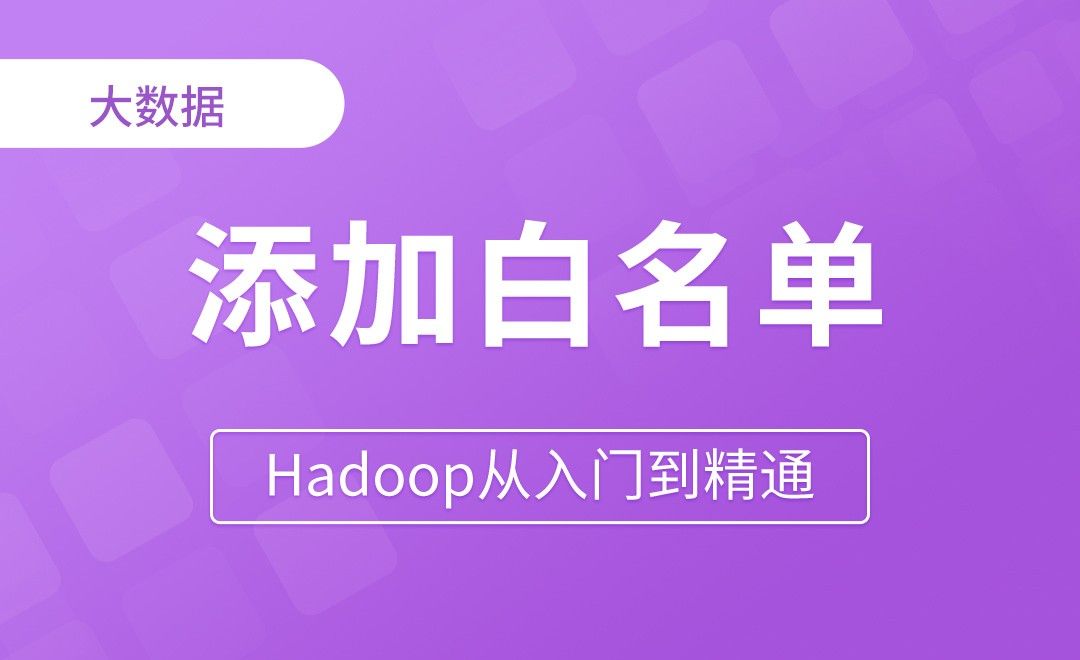 添加白名单 - Hadoop从入门到精通