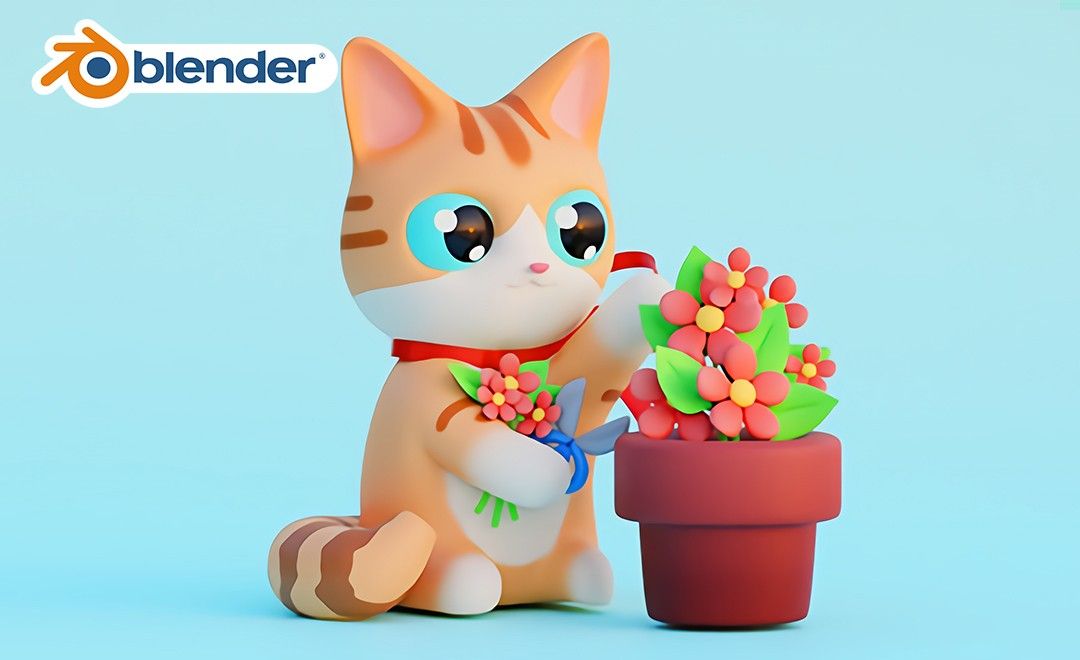 Blender-小花猫身体建模