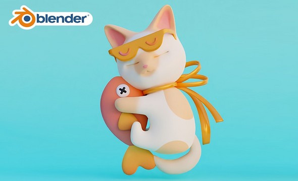 Blender-猫咪装饰元素建模