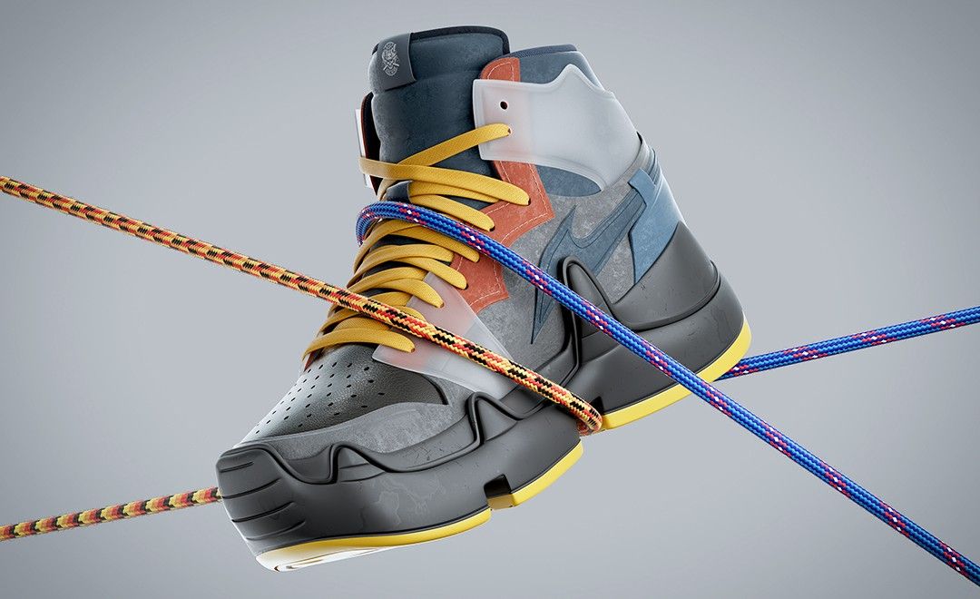 C4D+OC-超细节运动鞋打光渲染
