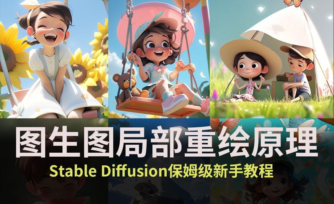 图生图局部重绘设计原理-Stable diffusion保姆级使用教程 - 3D数字教程_stable diffusion - 虎课网