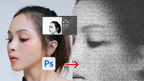 Photoshop2024简单快速复印扫描线效果（几个图层就能完成）