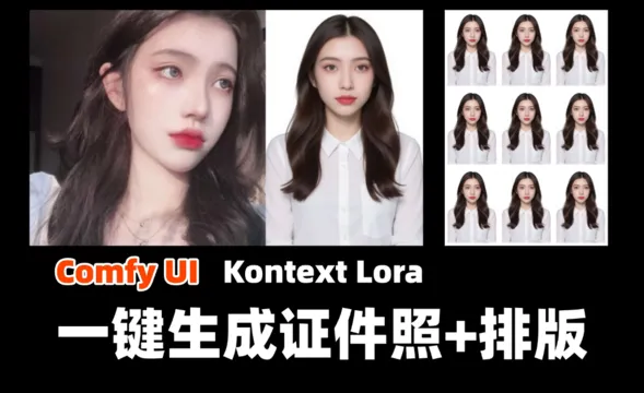 Kontext Lora-一键生成证件照+排版