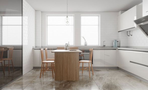 3D+FS-现代厨房-墙体建模