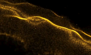 AE-金色粒子舞动背景视频